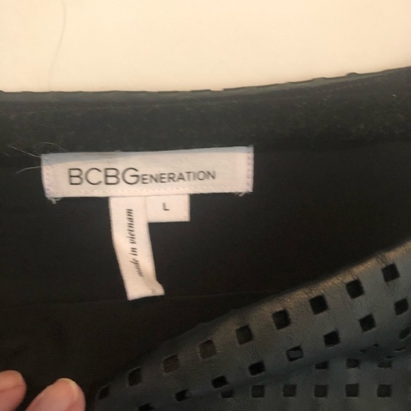 BCBGeneration Laser cut Faux leather long top - Picture 9 of 13